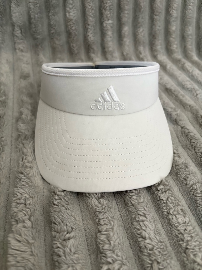 Adidas White Embroidered Logo Visor